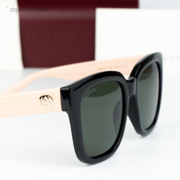 Gucci Women Sunglasses Black Nude Pink Grey Square GG1338S 006 NEW AUTHENTIC - Picture 4 of 8